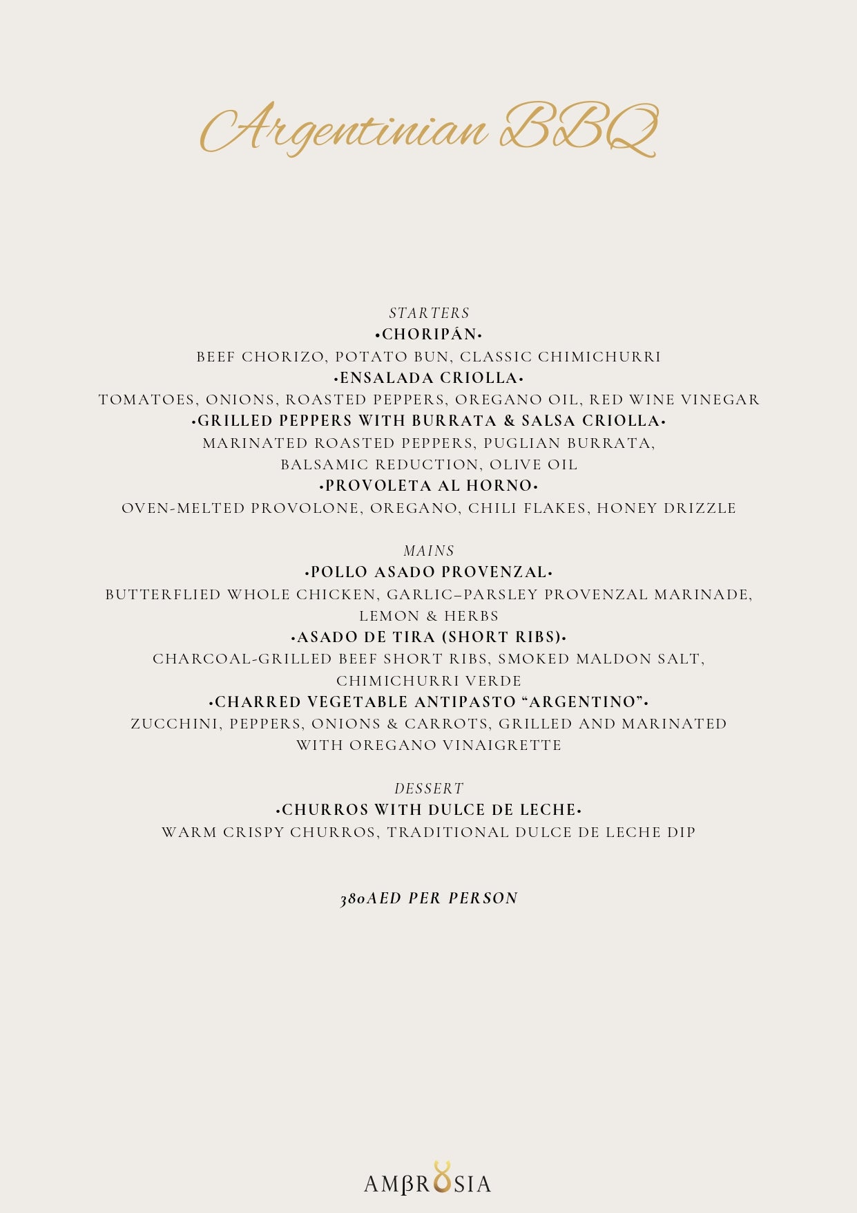 Argentinian BBQ by Ambrosia