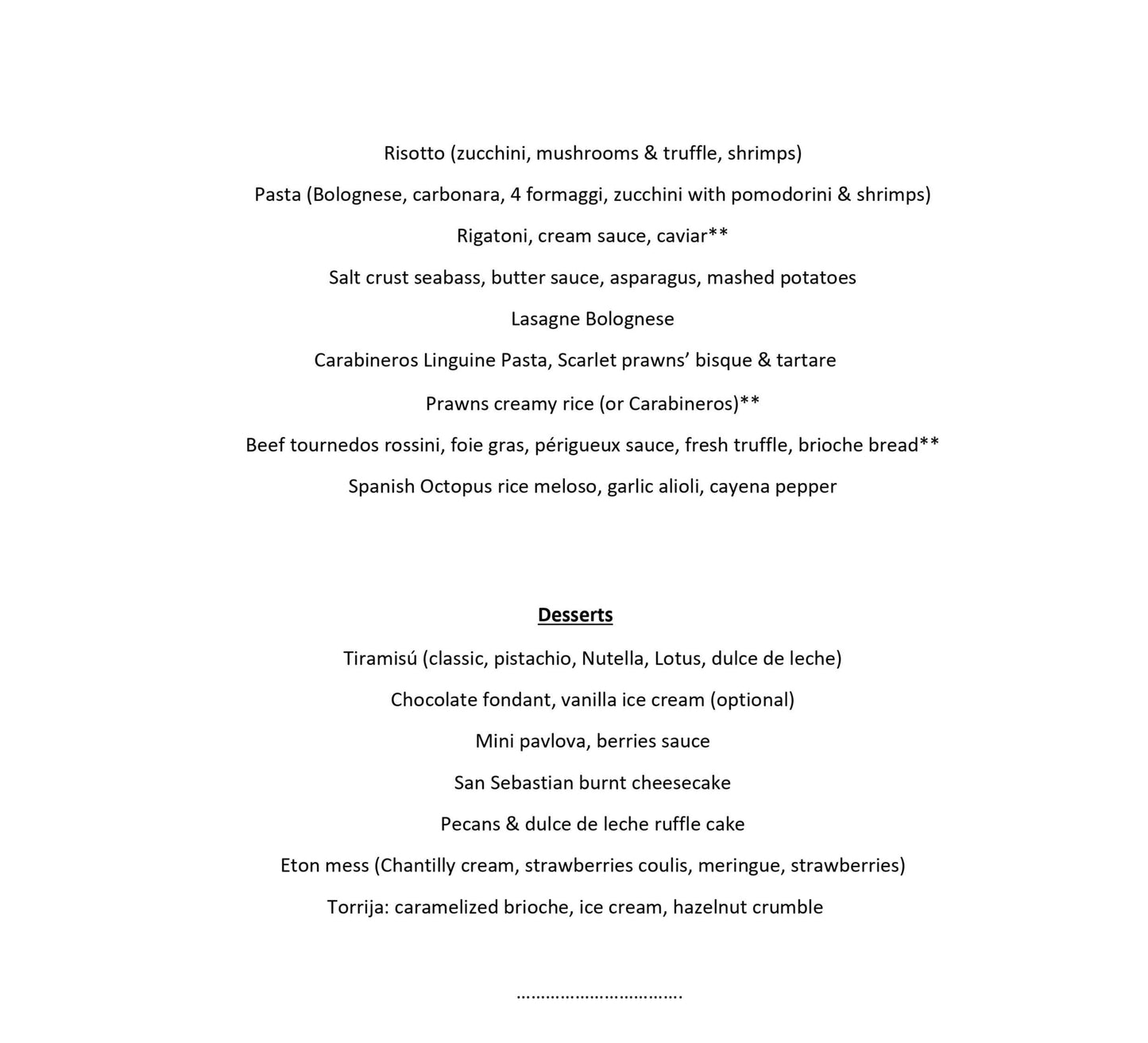 Private Chef - Casual Menu (2-10 pax) by Gastronomista